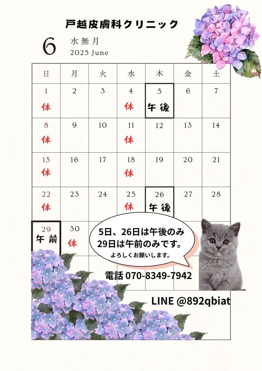 6月カレンダー